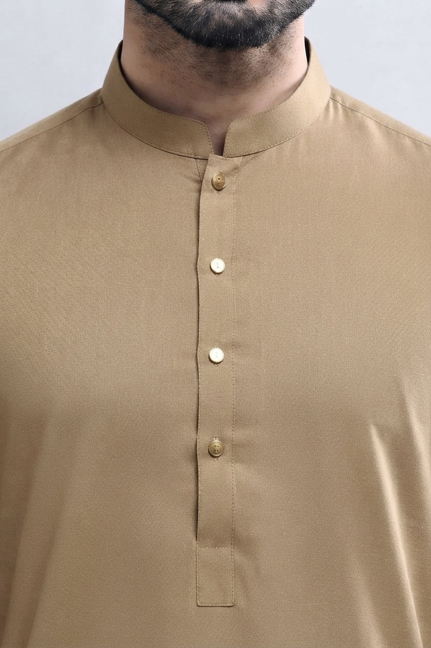 Camel Brown Shalwar Kameez