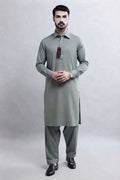sage green men's kameez Shalwar