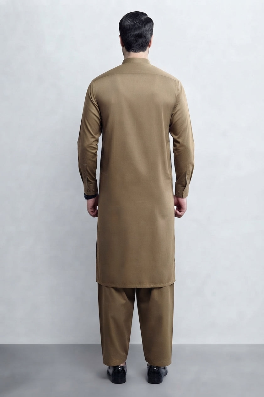 Camel Brown Shalwar Kameez