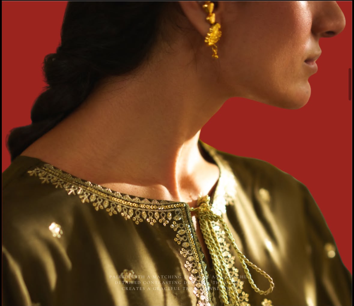 Olive Bloom Festive Suit