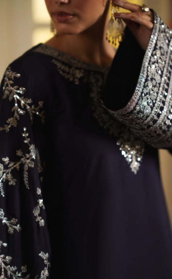 Royal Night Embroidered 3-Piece Suit